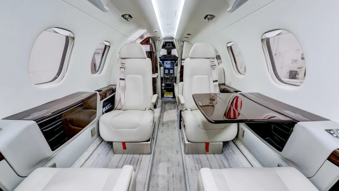 Embraer Phenom 300 example cabin interior